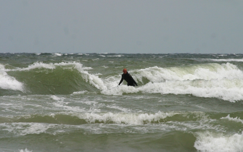 Wellenreiten auf der Ostee